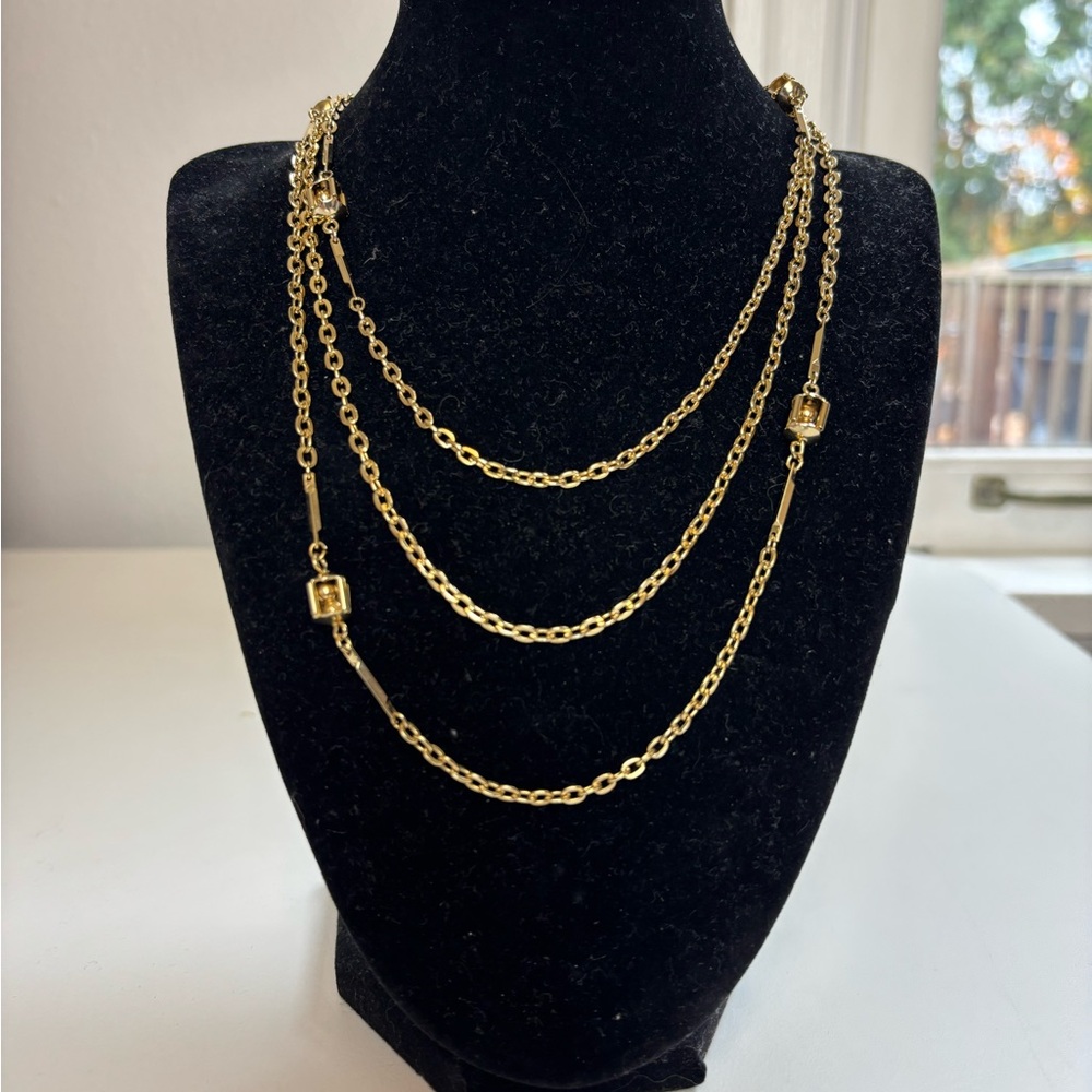 Vintage Long Gold-Tone Necklace